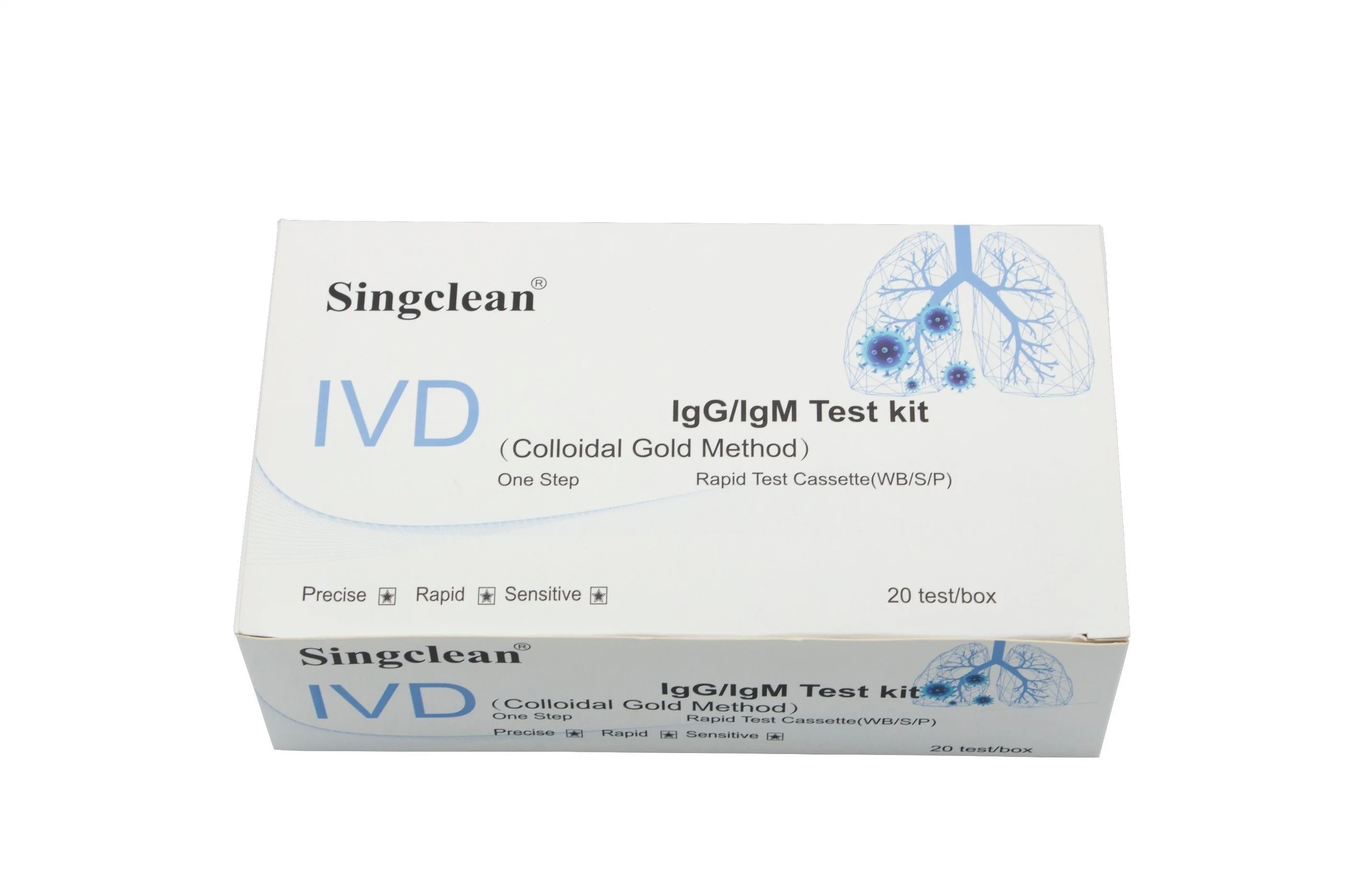 Igg/Igm Antibody Rapid Detection Test Kit/Medical Igg Igm Colloidal Gold Method/CE Rapid Colloidal Gold Test