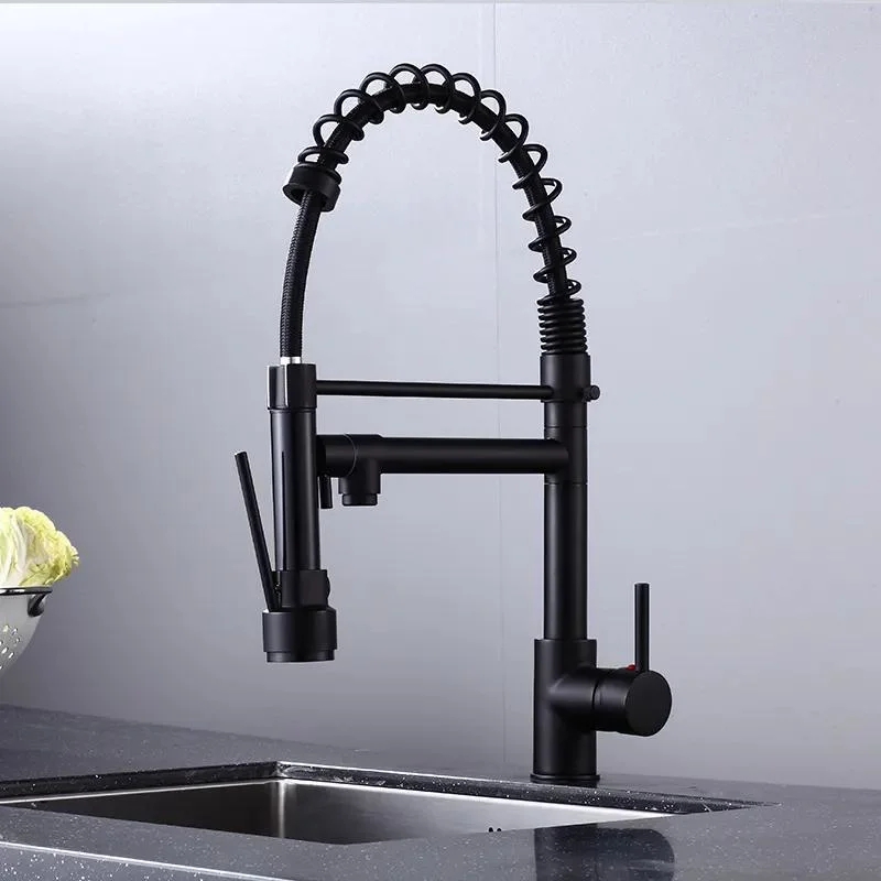 Luxury Pullout Sink Taps Pull out Kitchen Faucet Matt Black with Pull Down Sprayer Kitchen Tap Kitchen Sink Faucet