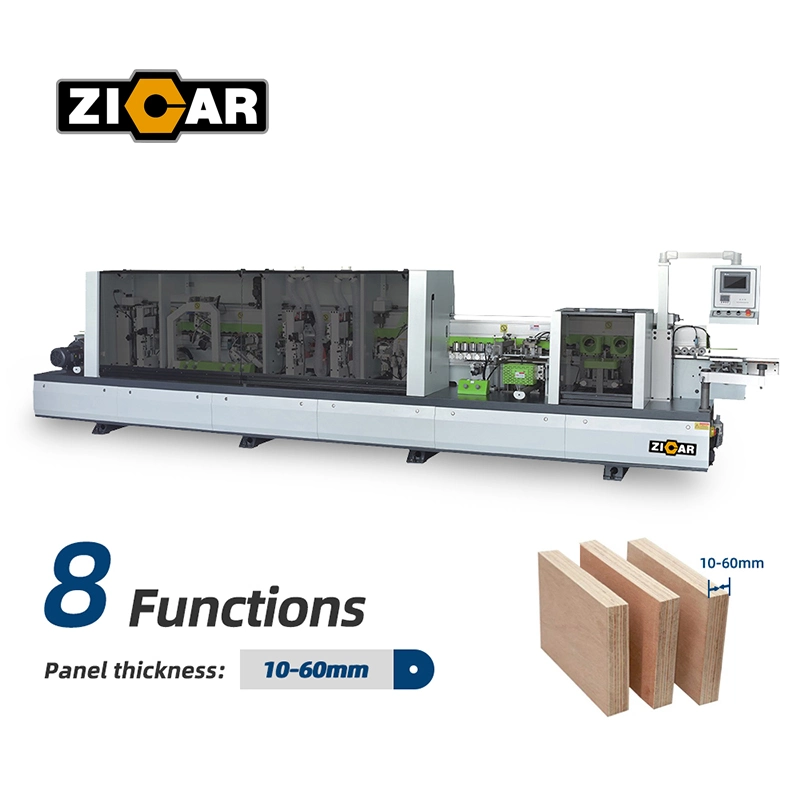 ZICAR Automatic CNC Edge Bander Wood Cabinet Door Edge Banding Machine Trimmer