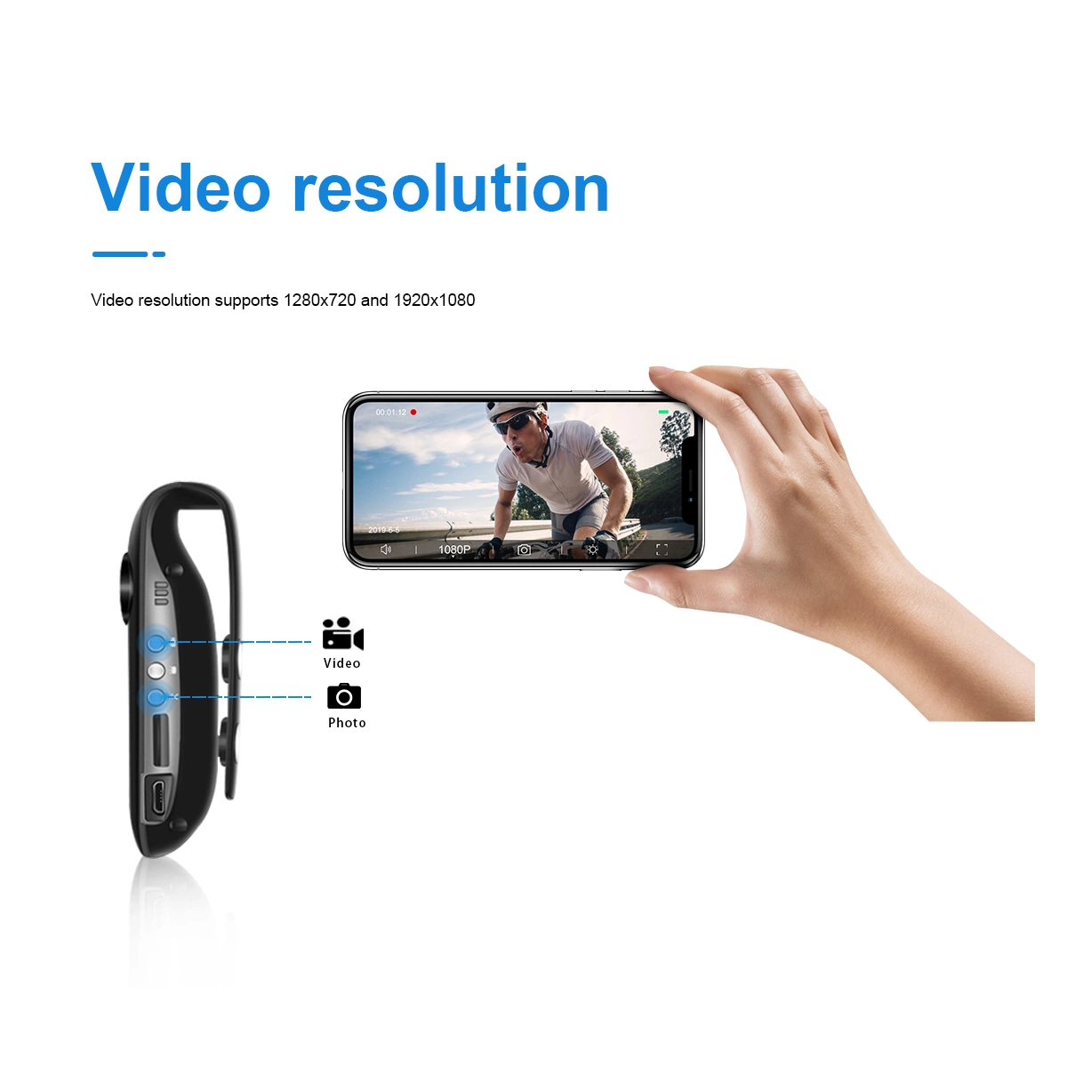 Hot Selling HD Wearable Mini Digital Camcorder Camera Voice Video Recorder for Cycling Home Office Security