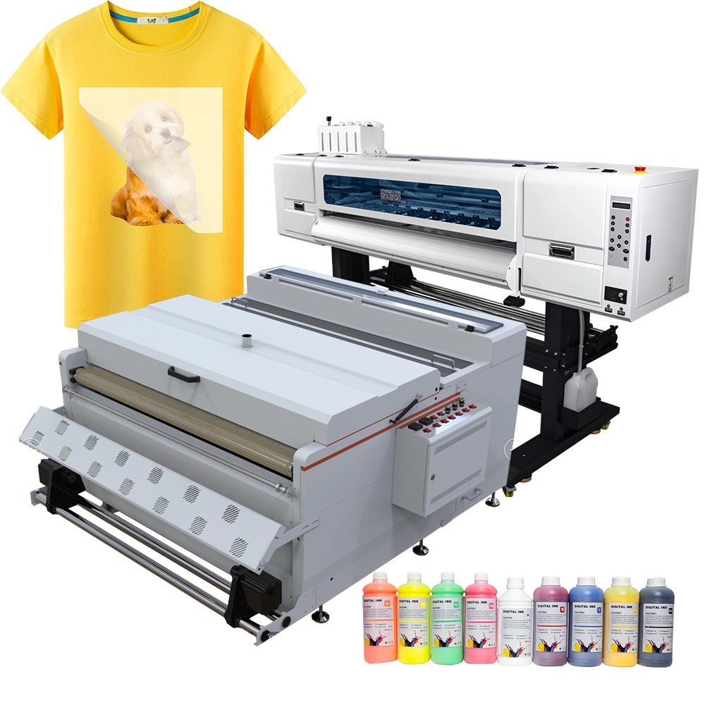 Industrial 1.2m 48inch 4-I3200 Tshirt Machine Printer Hoson Mainboard 4 Solutions Professional Provide with Conveyor Belt Shaker