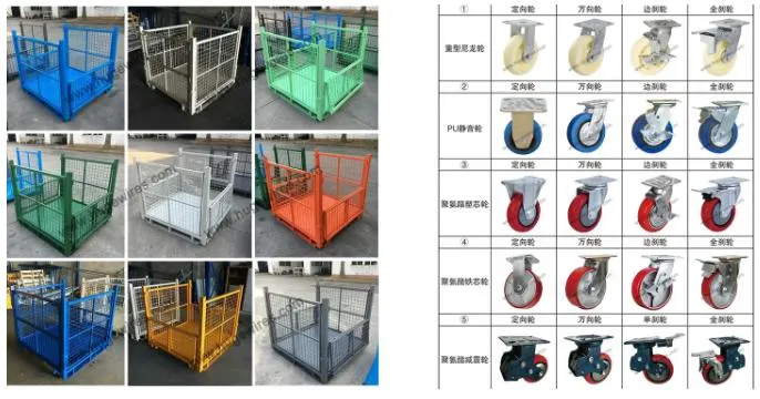 Contenedor de Metal plegable Collapsible almacenamiento de Rgid Metal stillage Cage Palet