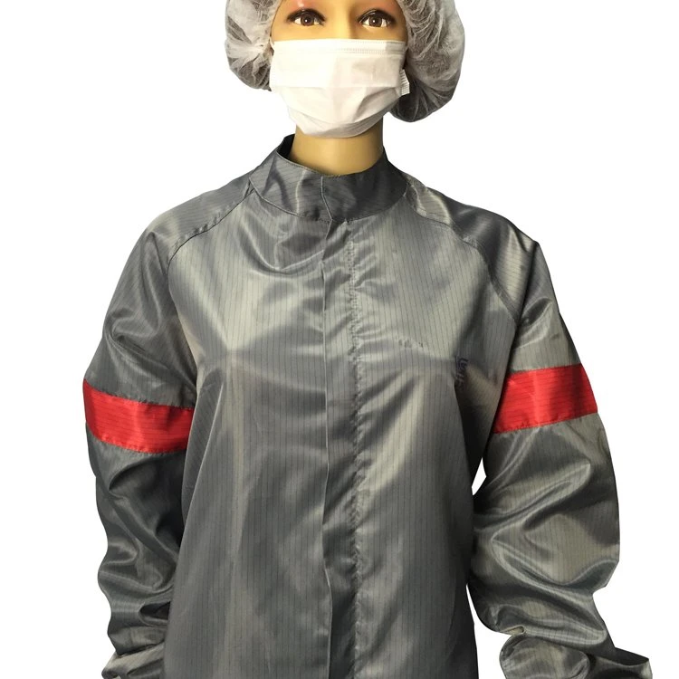 Cleanroom Workshop Workers Dust Free Polyester Anti-Static Safety Protective Clothing