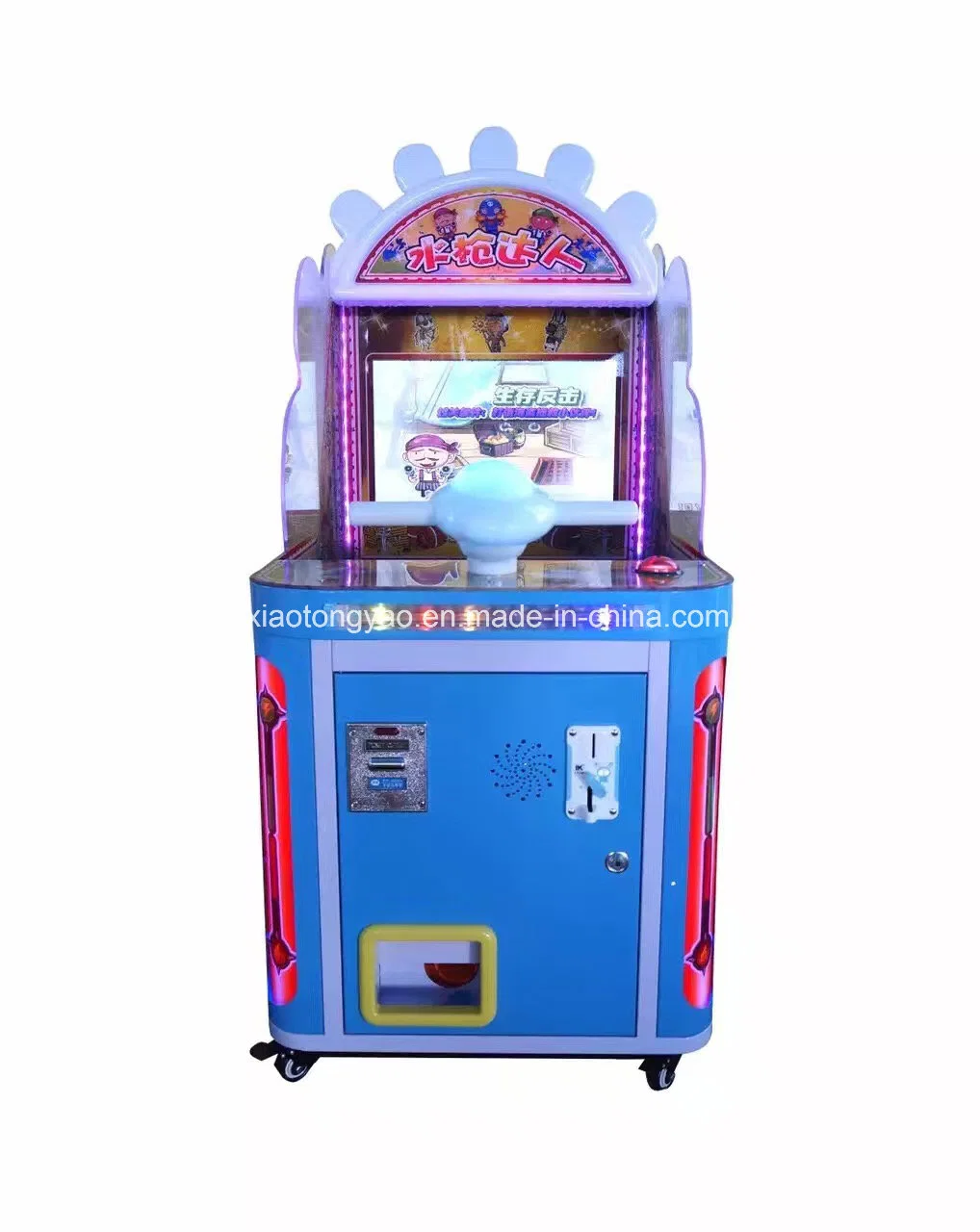 Kids Coin Operated Crazy Water Shooting Lotterty Arcade Game Machine
