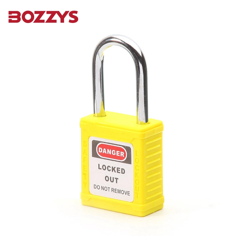 6*38mm Insulated Nylon Shackle Safety Padlock with Master Key for Industrial Lockout