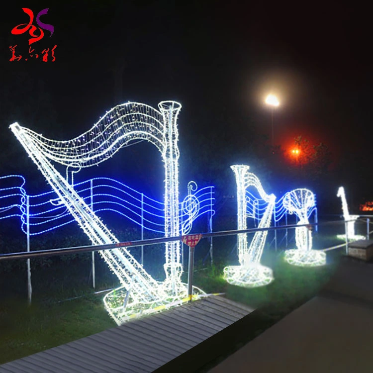 Sculpture Motif Decorative LED Musical Instruments Light for Event Decoration