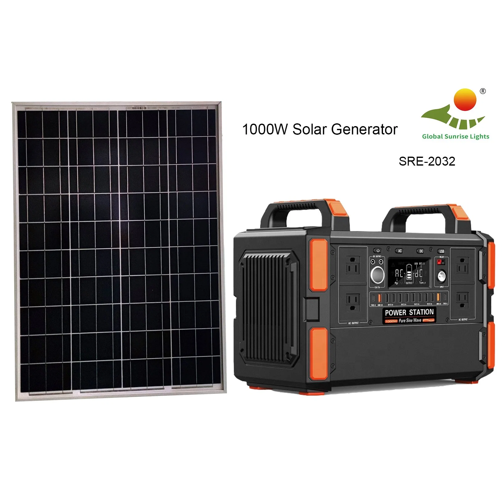 Asa portátil solares y generador Inverter llevar menos de 500W hervidora de aparatos domésticos, como la cámara, LED, ventilador, TV