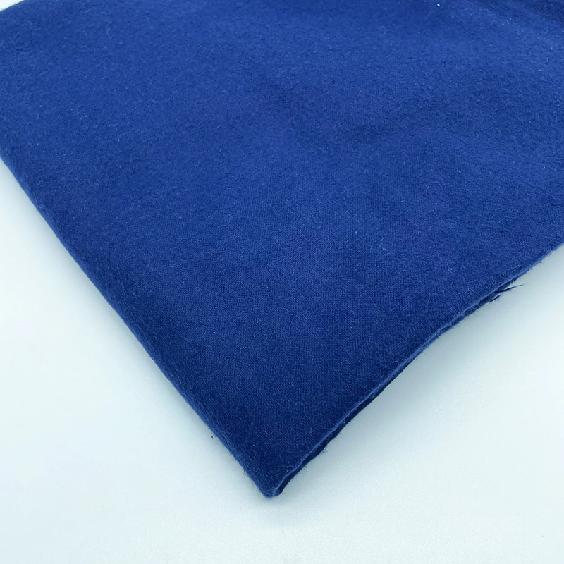 Woven Plain Dyed Fabric 100% Cotton Brush Flannel Fabric for Garment Breathable Soft