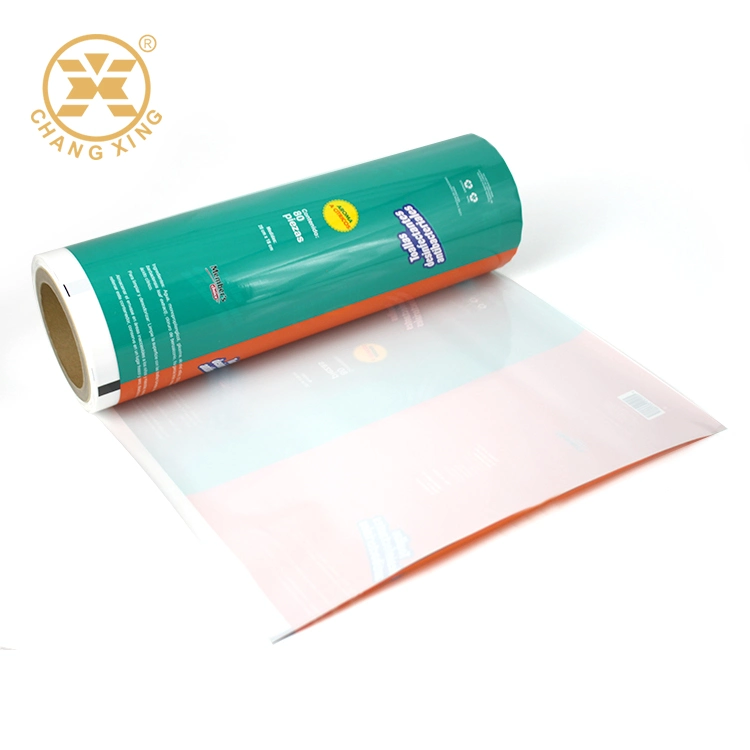 Custom Logo Printing Hand Wet Tissue Plastic Rollstock Packaging Film Roll