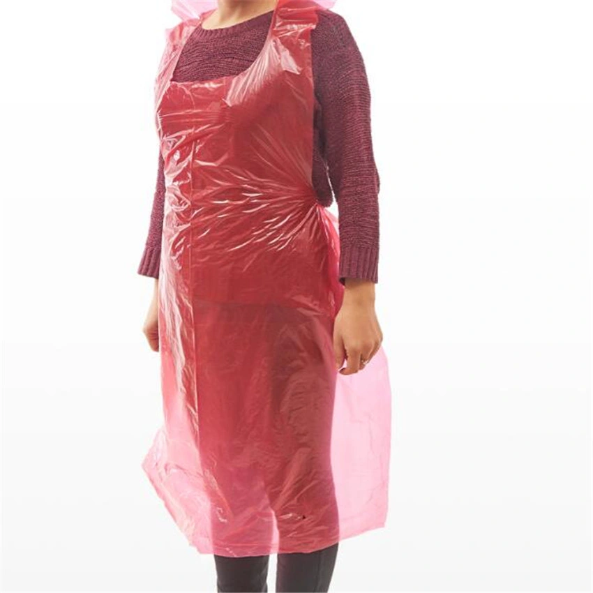 B-090edisposable HDPE LDPE Plastic Cheap Disposable PE Apron for Adults