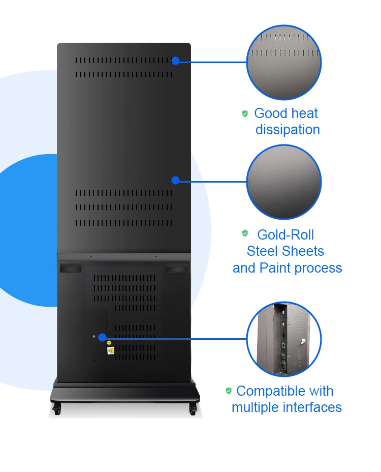 Ultradünner Standbildkiosk Für Werbung 70/75/86 Zoll Im Vollbildformat Digital Signage und Displays