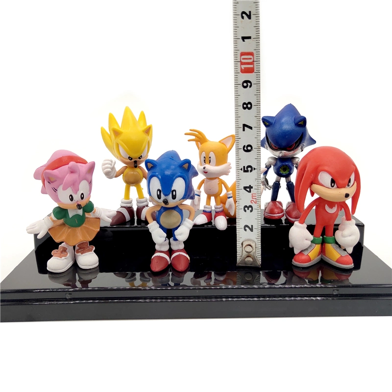 Custom Cheap 6cm Sonic die Hedgehog-Serie Anime Movie Star Figur Spielzeug Für Kinder