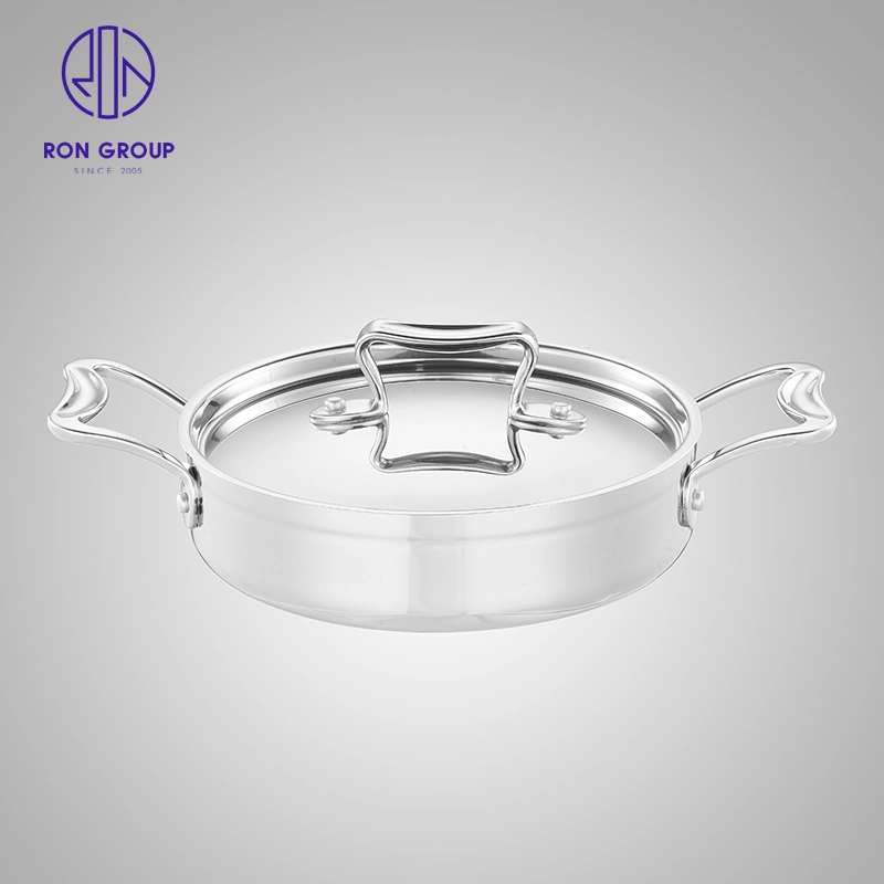 High quality/High cost performance  Stainless Steel Double Ears Shot Stockpot Sauce Pot Cookware for Hotel Restaurant