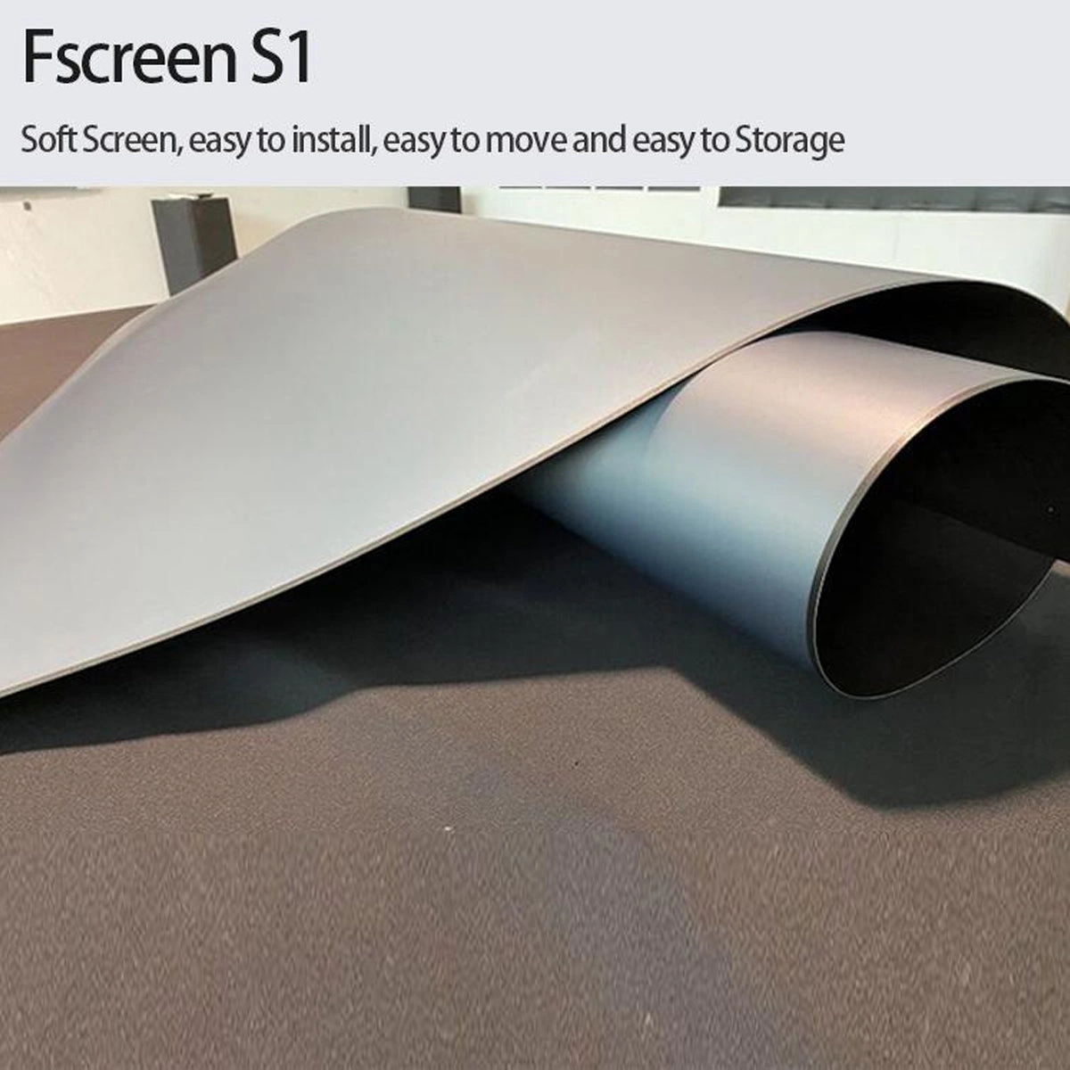 Fscreen 100 Zoll Magnetisch Rollbar Fresnel Alr Ambient Lighrt-Unterdrückung Projektionsleinwand für Langdistanz-Standardprojektoren