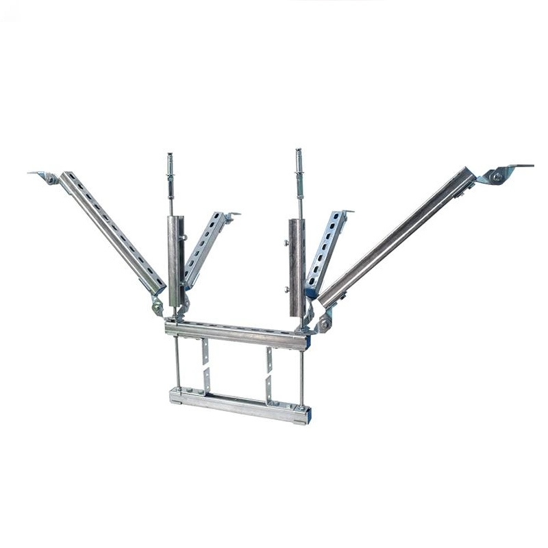 Seismic Bracket Door Type Duct Side Longitudinal Support Hanger Rectangular Lateral Support