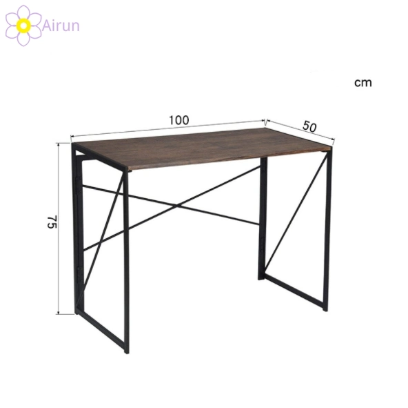 Industrial Style Wood Surface Iron Frame Computer Desk Home Office Furniture Writing Desk