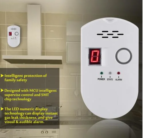 Wholesale/Supplier Independent Battery Operated Gas Leakage Detector with LED Display