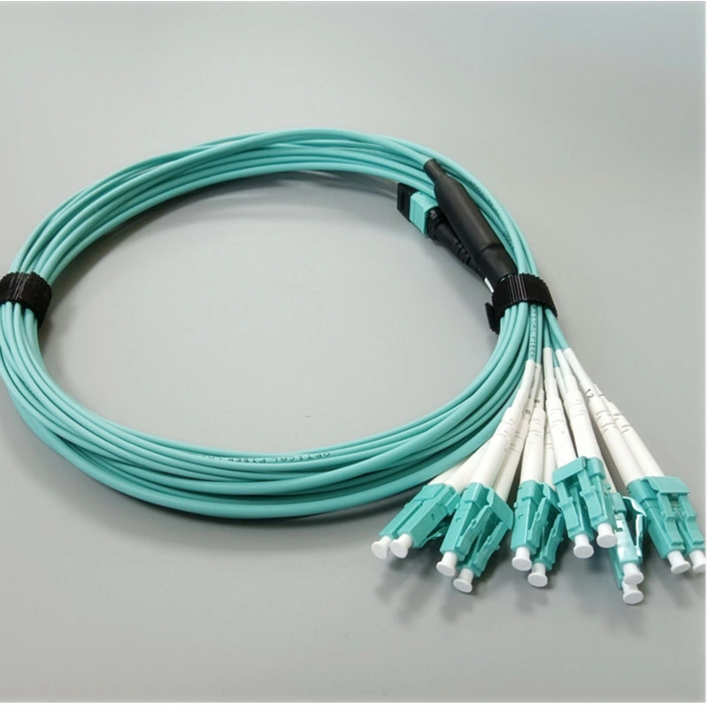 MPO-LC de convergencia de salida de derivación de OM3 latiguillo personalizable cables de telecomunicaciones