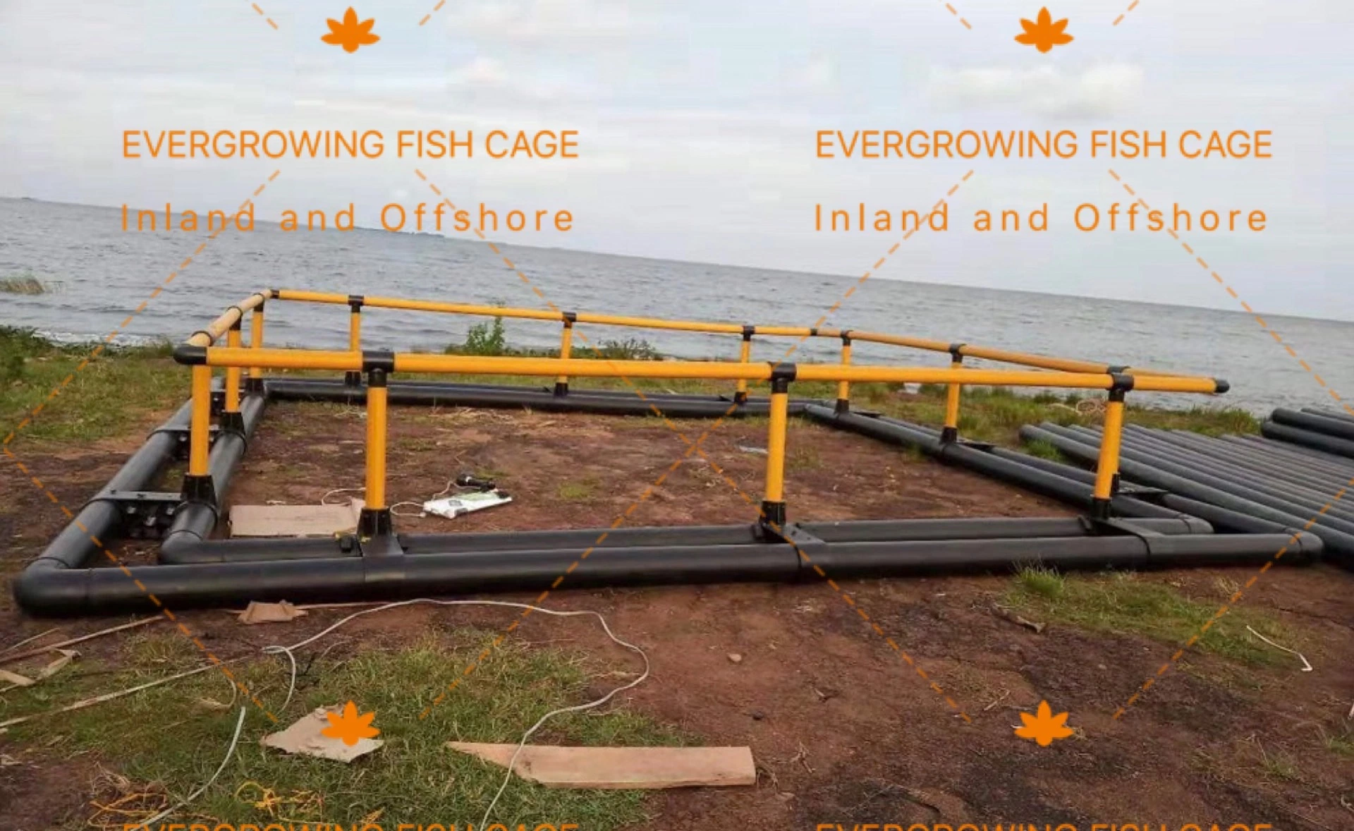 HDPE Uganda Kenya Fish Cage Floating Walkway Aquaculture Farm Tilapia Net Bag