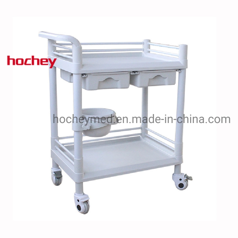 Hochey New Arrival 4 Wheels Beauty Machine Trolley Salon Trolley with Tray