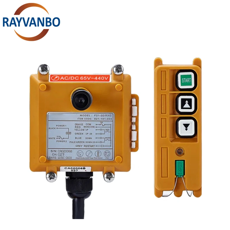 F21-2D 315/433MHz de 24 voltios 2CH el doble de velocidad Inalámbrico Industrial Control Remoto para grúa