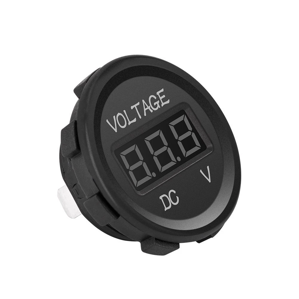 DC 12V LED Display Voltmeter Waterproof for Boat, Car and More