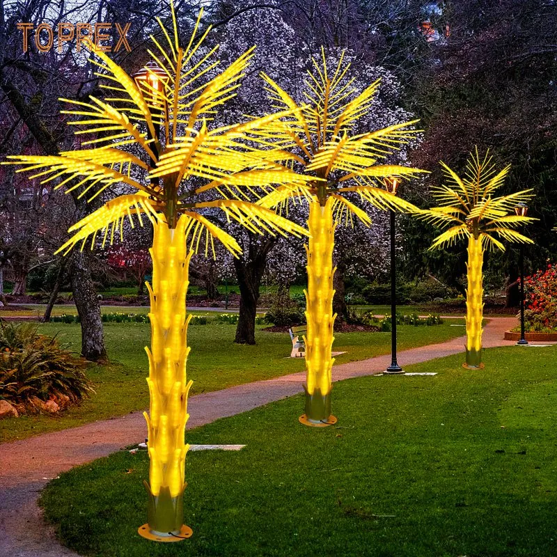 Decoración Eventos Boda Paisajismo Artificial Luces de Plantas de Palmera LED