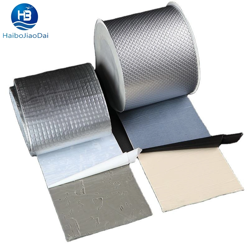 Butyl Adhesive Single Side Aluminum Foil Water Resistance Butyl Tape for Construction Leakage Roof and Leak Repair, Pipe, Wall, RV, Camper