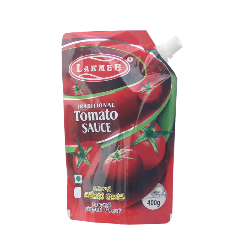 100ml 250ml 500ml impresso Personalizado Ketchup Embalagens alimentares Stand up pouch da Calha Bag