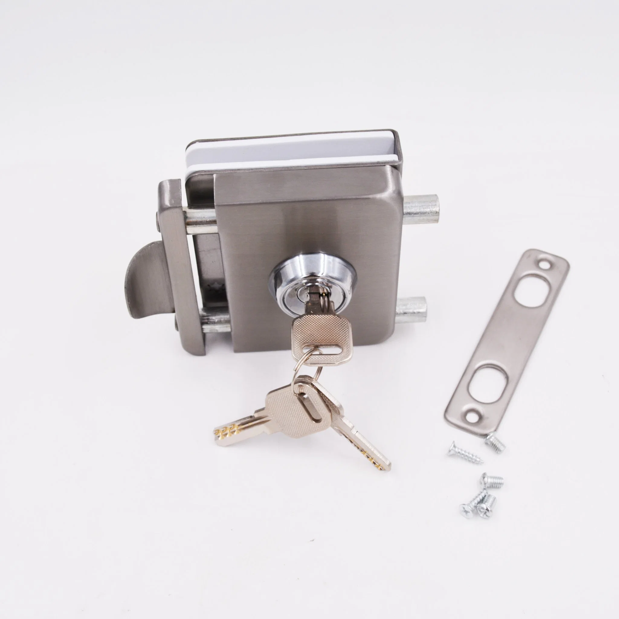 Keyi Metal Kg-14s Glass Door Lock for Single Side Glass Door with Brass Cylinder and Brass Keys