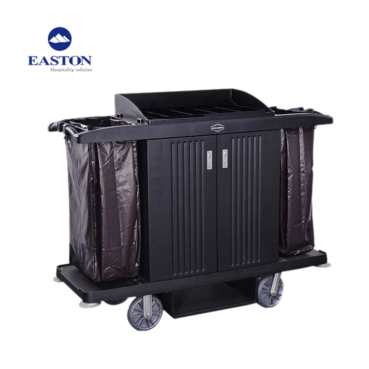 Metal Service Cart Housekeeping Trolley for Hotel