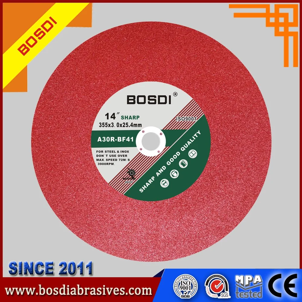 14 Inch High quality/High cost performance Resin Cutting Wheel,Single Net,Green/Red/Black/Yellow Color, Cut off Steel and Stainless Steel, Level Industry, Black Durable & Green Sharp