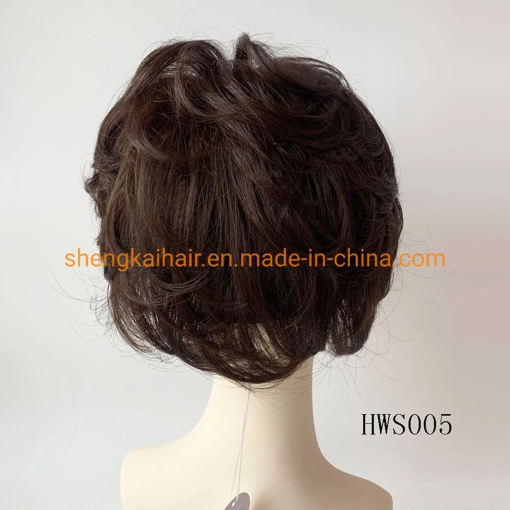 Wholesale/Supplier Premium Full Handtied Human Hair Synthetic Hair Mix Synthetic Hair Pieces for Women