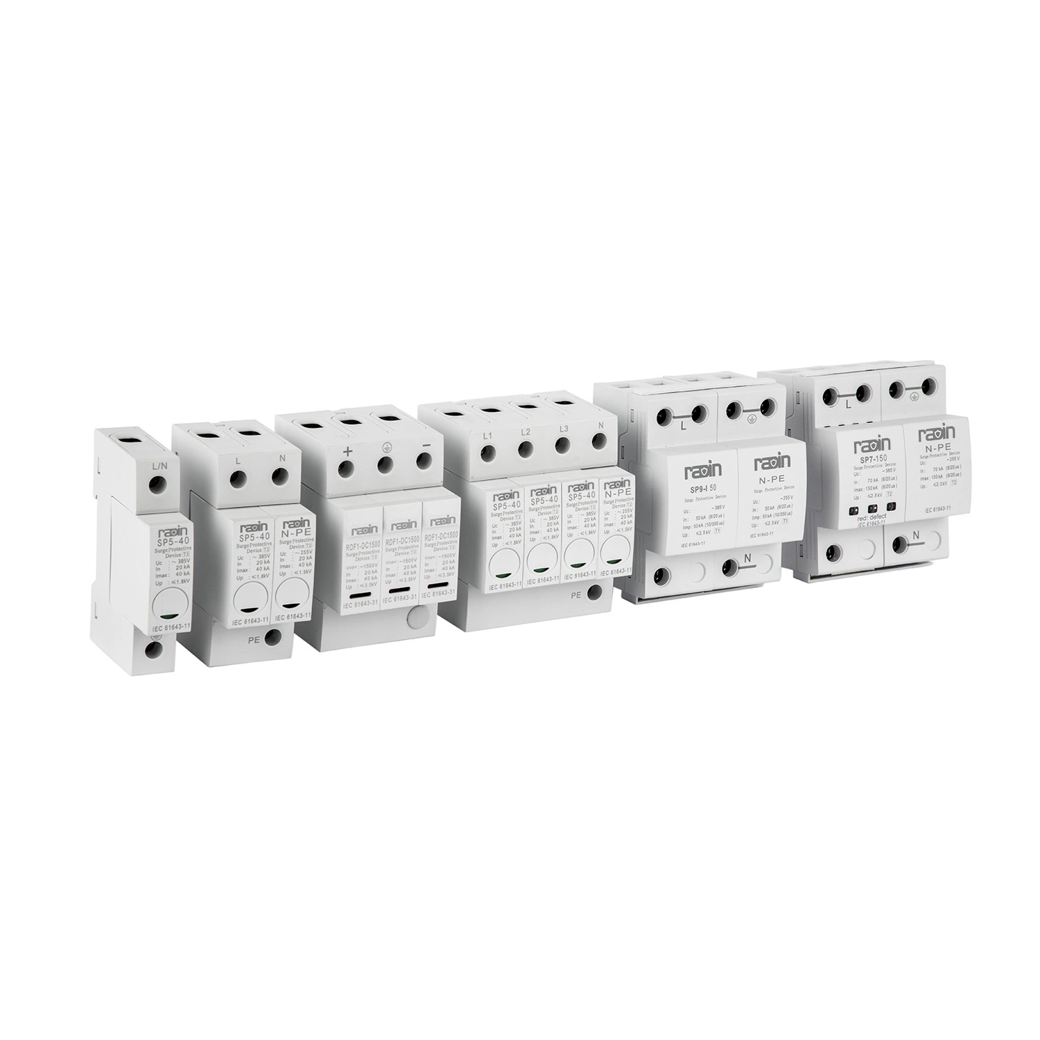 Sp5 Series 3p+N Surge Protector for AC Power Supply Max Discharge Current 40ka