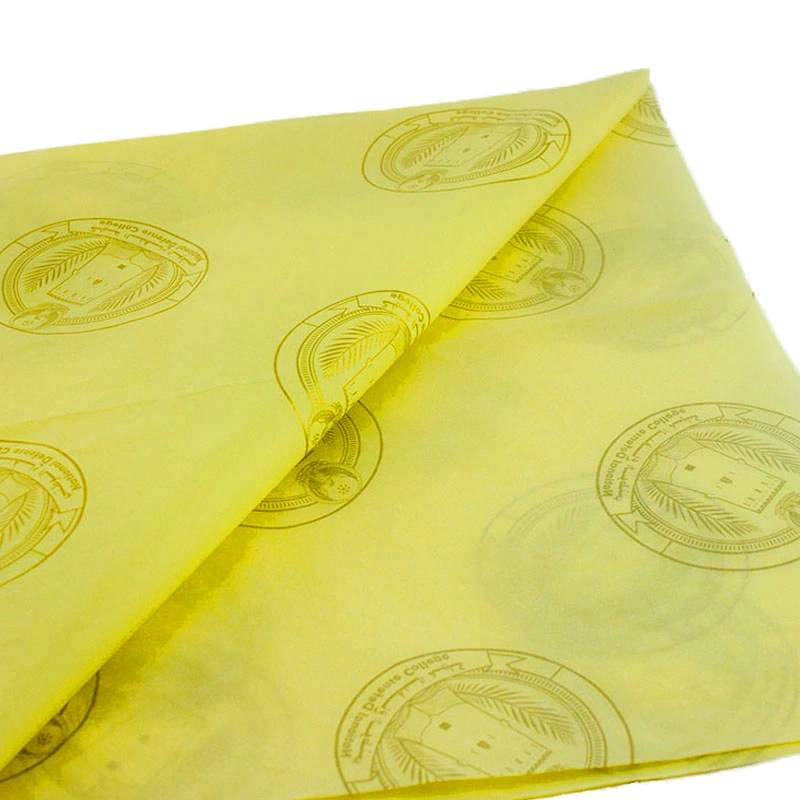 Fancy Design Custom Printed Gold Logo Tissue Paper