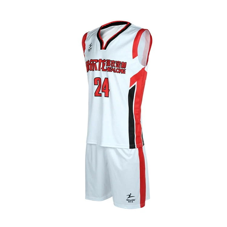 Ajuste a seco respirável Personalizado Healong Basquetebol Suit Jersey veste uniforme