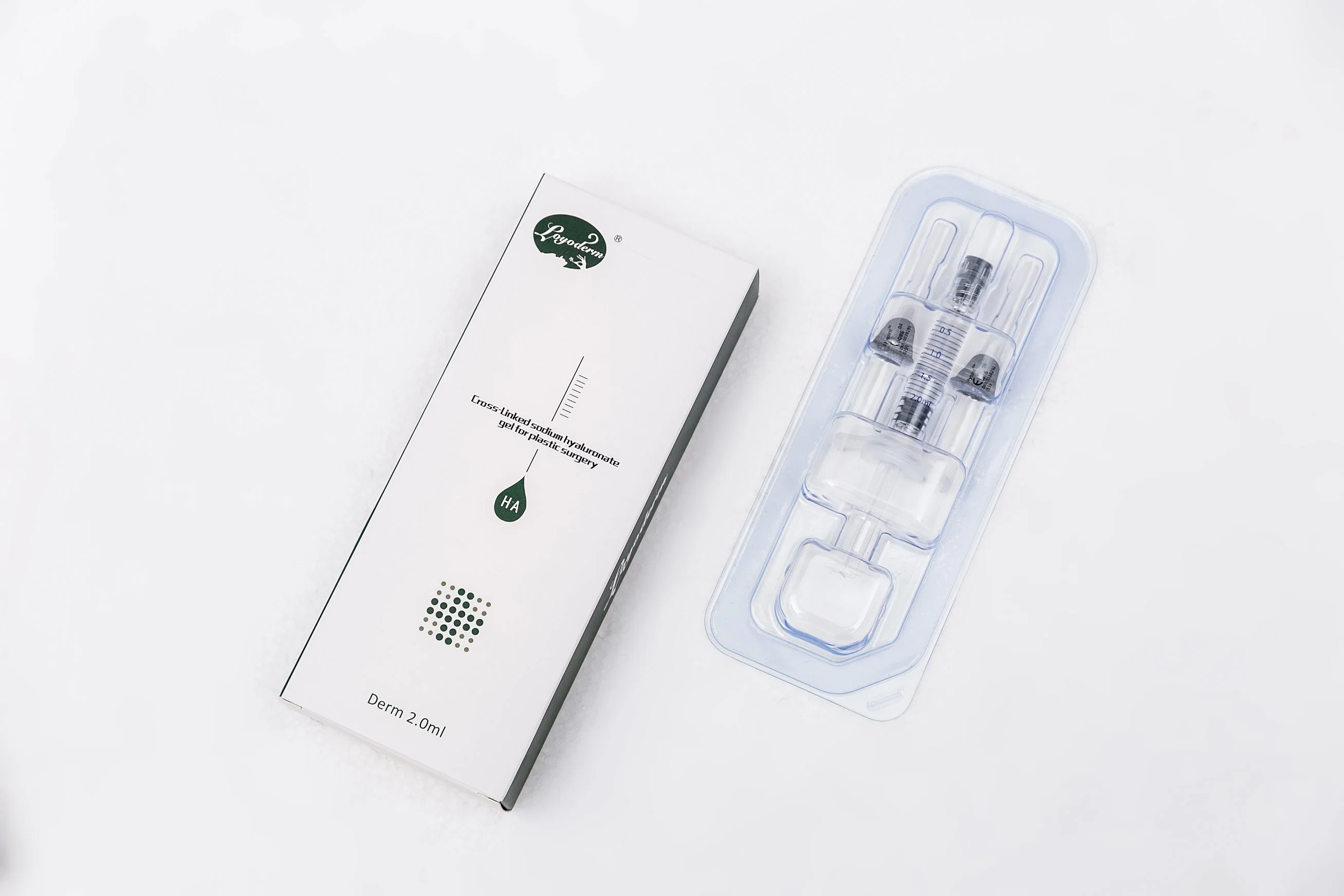 Cosmetic Injection Hyaluronic Acid Ha Dermal Filler Syringe to Remove Wrinkles Nasolabial Folds Deep 1ml