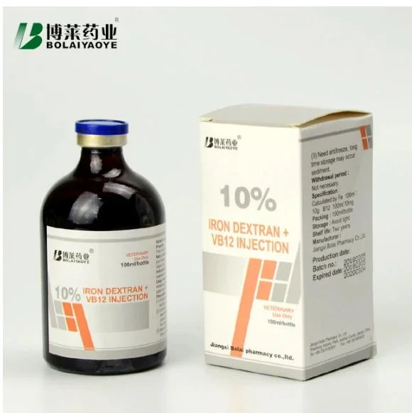 Liquid Injection High quality/High cost performance  Veterinary Medicine Iron Dextran +Vb12 Injection 100ml Bolai