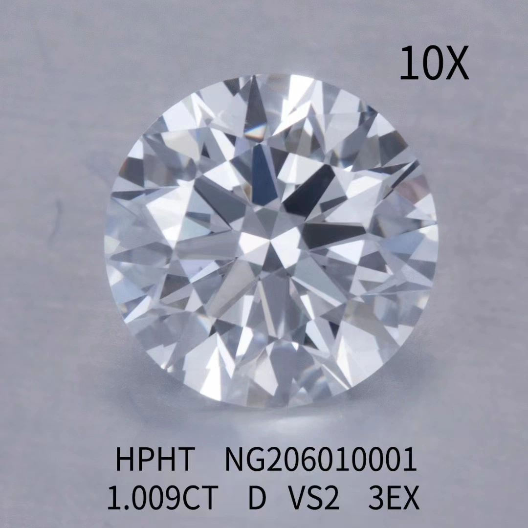 Messi Gems stock usine 1.009TC D Vs2 3EX Hpht ronde lâche cultivés en laboratoire de diamants naturels