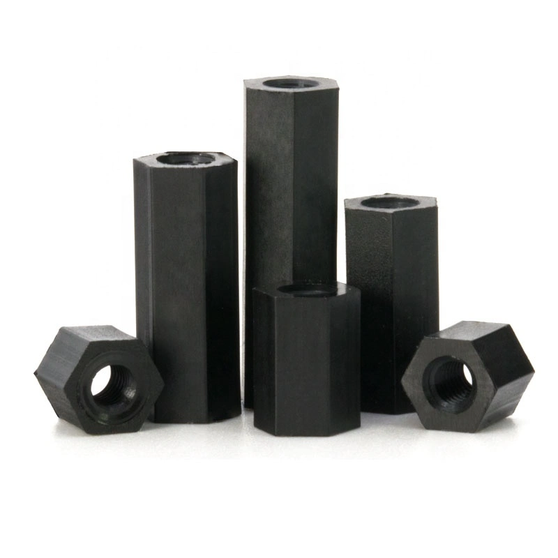 White / Black Color M2 M2.5 M3 M4 M5 Plastic PCB Nylon Hex Standoff Spacer Nut Long Hex Coupling Nuts