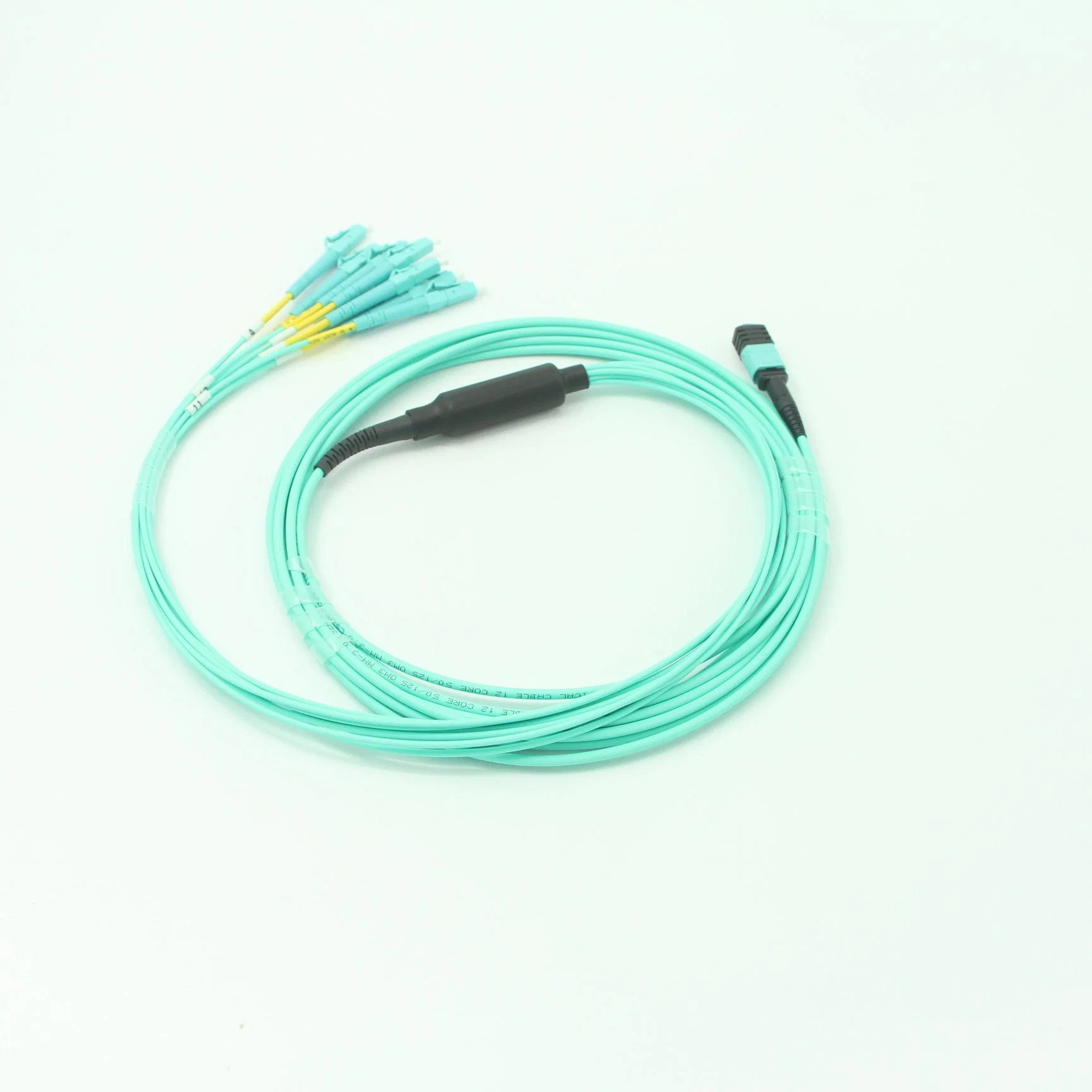 MPO (Female) -LC 24core Om3-150 Aqua Fiber Optic Jumpers