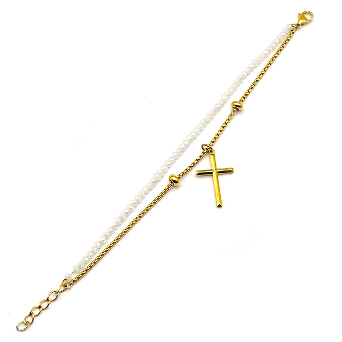 Wholesale/Supplier Gold Plated Fashion Accessory Necklace Jewelry Set Cross Pendant Necklaces Jewellery for Lady