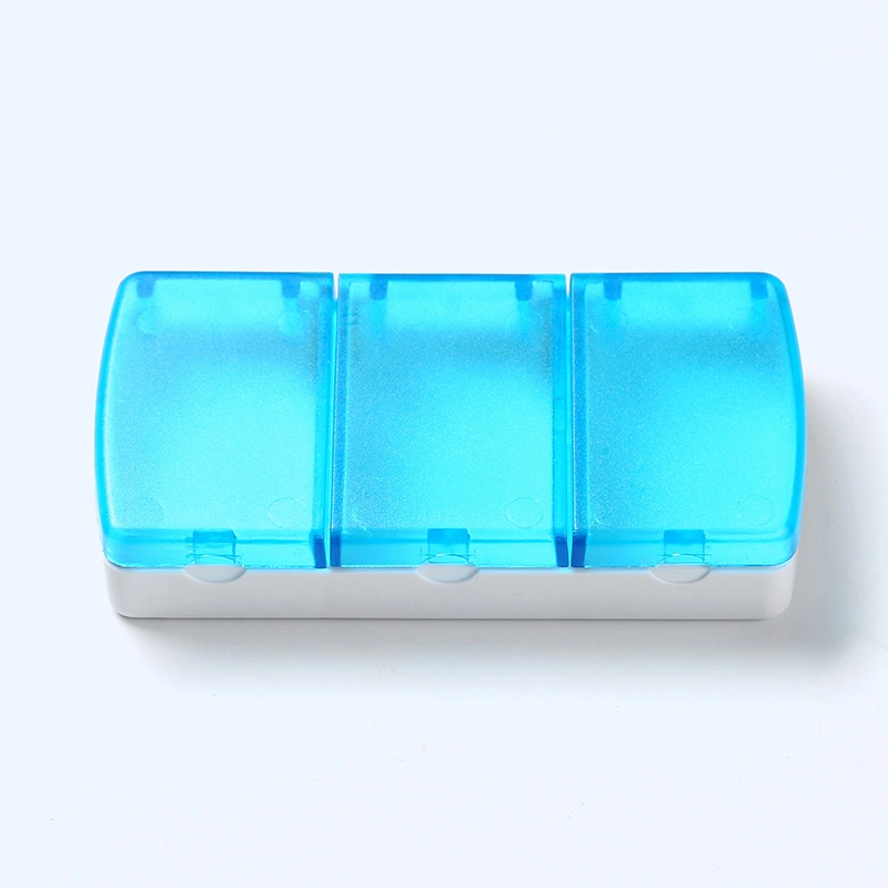 Mini 3-Cell Dispensing Box Portable Plastic Dispensing Box Transparent Dispensing Box