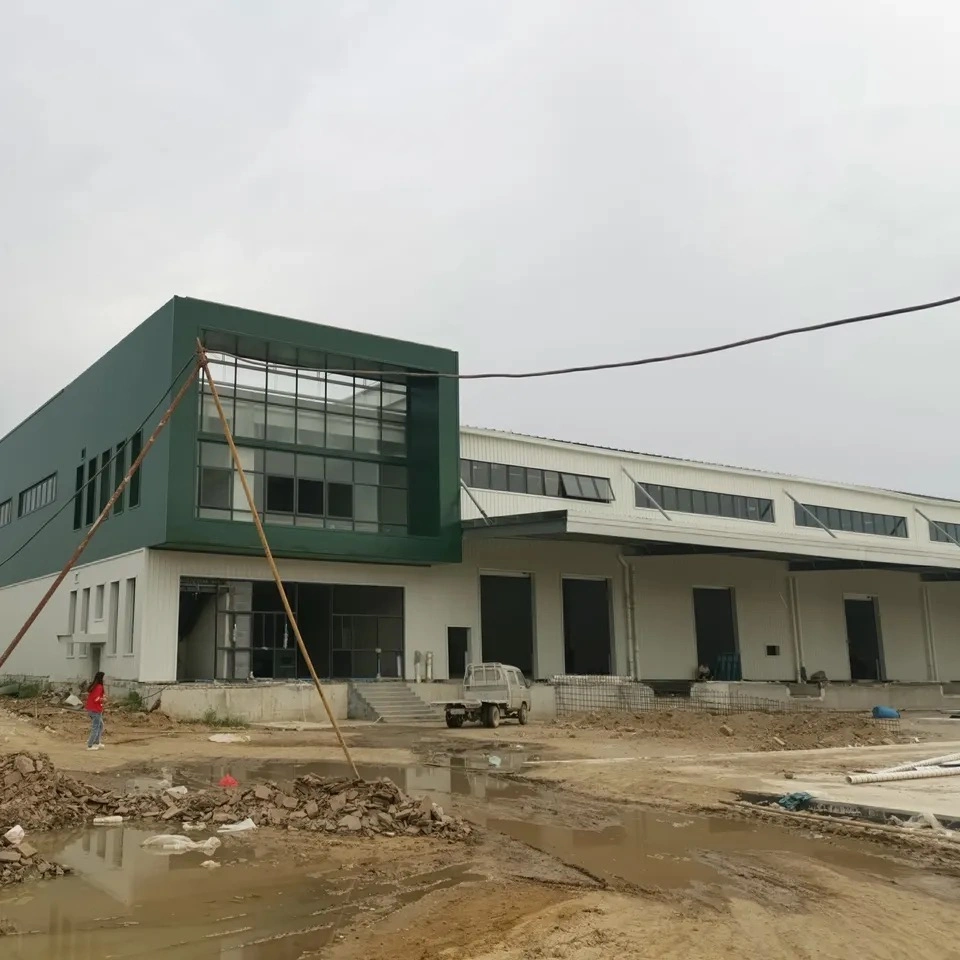 Prefabricated Warehouse Godown Building Construction Prefab Light Modular Metal Steel Structure