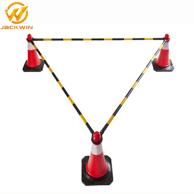 2.13m / 3.13m Double Sides Expand Traffic Retractable Cone Bar