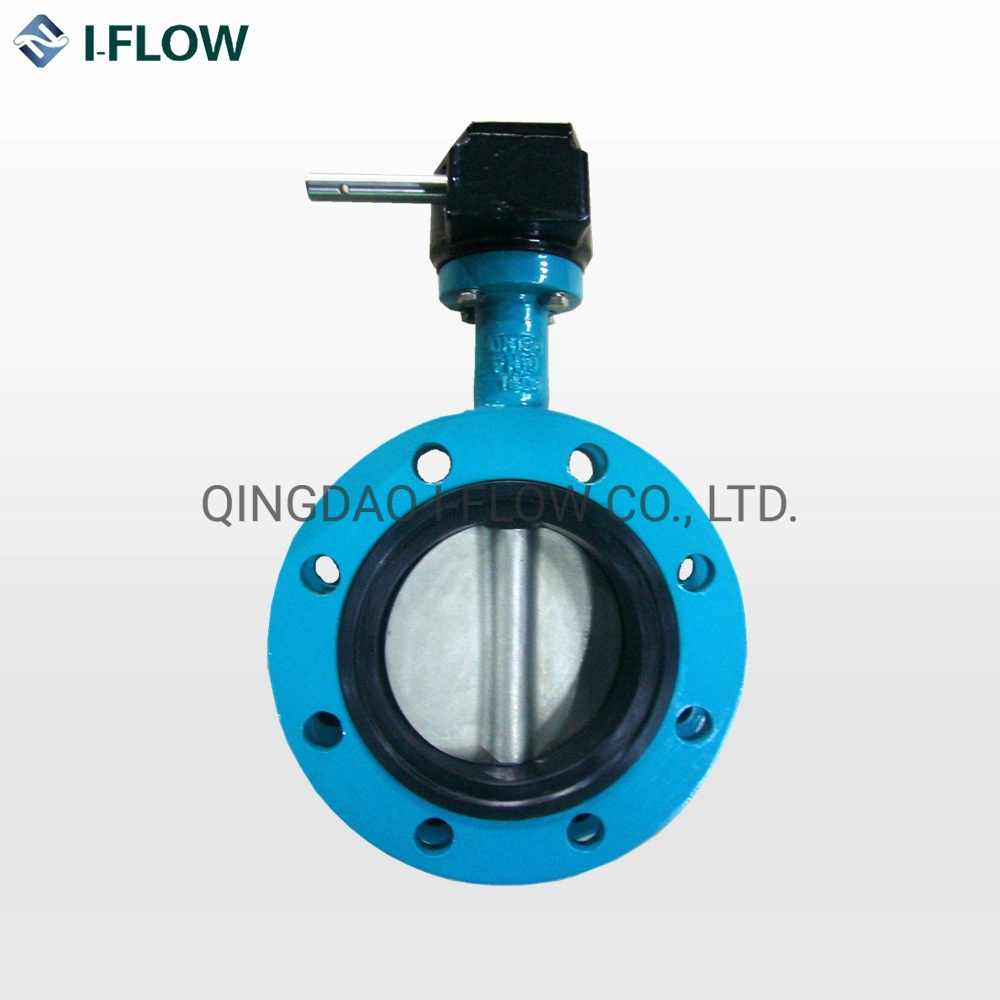 Worm Gear Operated Rubber Seal U Flange Type Butterfly Valve for Sea Water