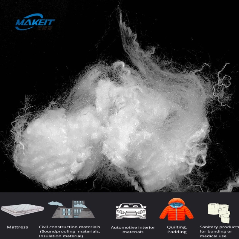 Schwarz Low Melt Polyester Staple Fiber LMF in Low Price