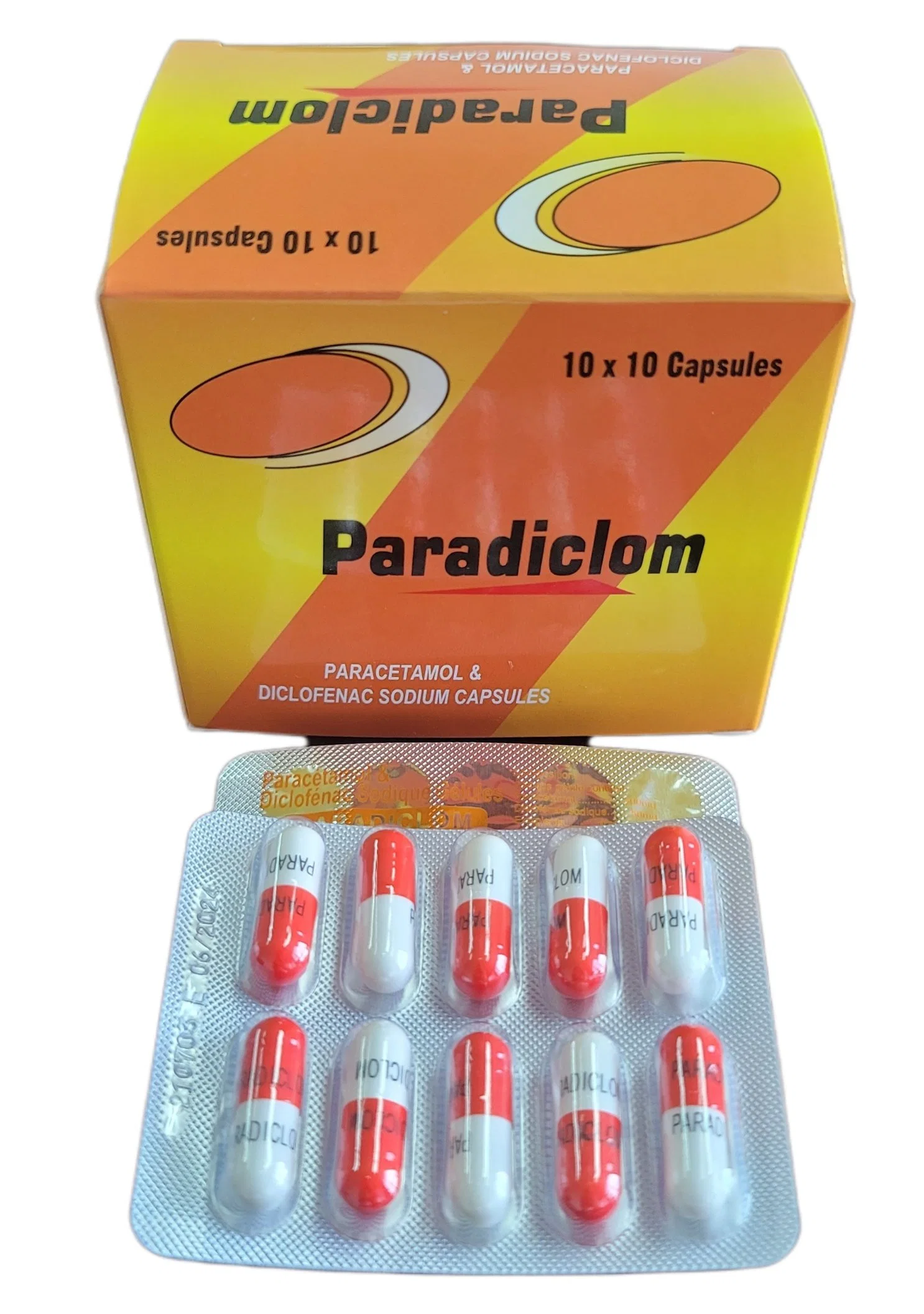 Paracetamol 500mg and Diclofenac Sodium 50mg Capsules Finished Medicine Pharmaceuticals Drug