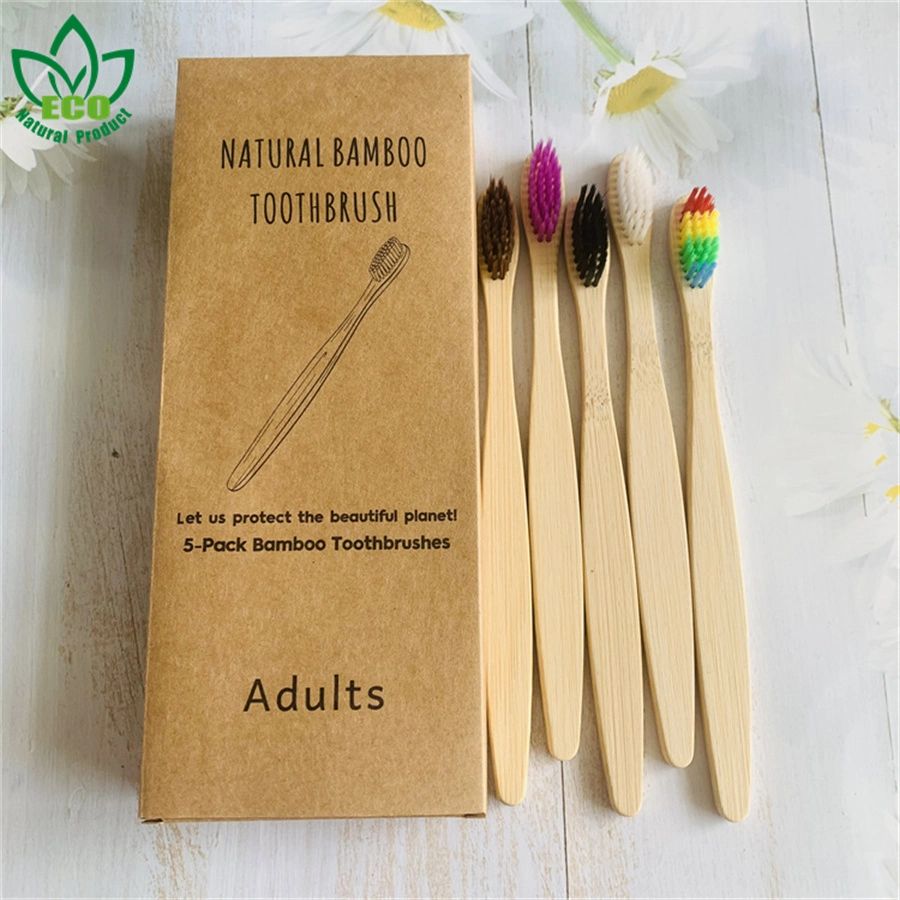 100% Biodegradable Toothbrush Travel Wooden Bamboo Toothbrush