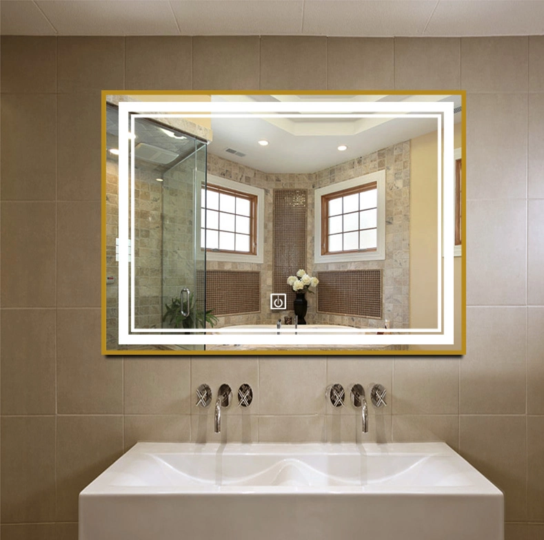 Wall Mounted Decorative Frameless Rectangle Round Backlit Mirror with Light Smart Light Bathroom Mirror LED Mirror Llluminated Smart Mirror